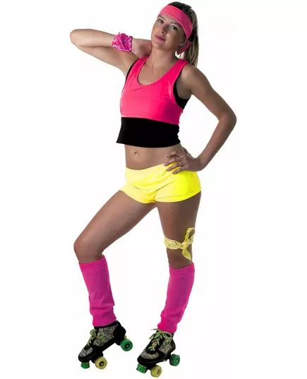 Fluo gele mini short voor vrouwen