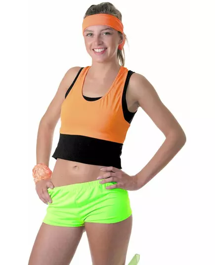 Fluo groene korte broek voor vrouwen