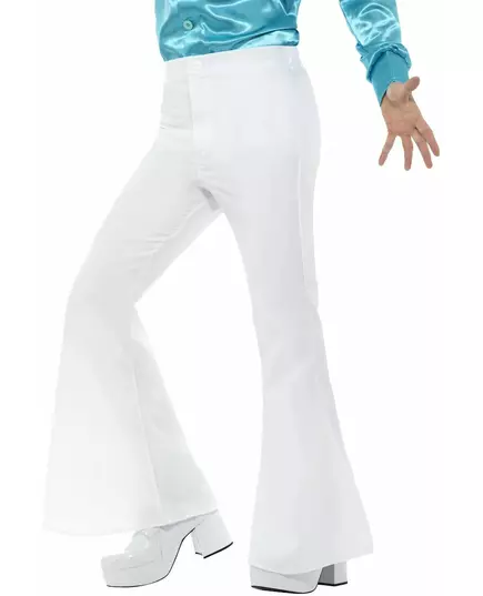 Pantalon disco blanc homme