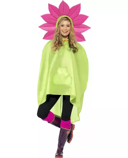 Poncho bloem voor volwassenen