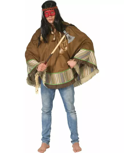 Luxe indianen poncho voor volwassenen