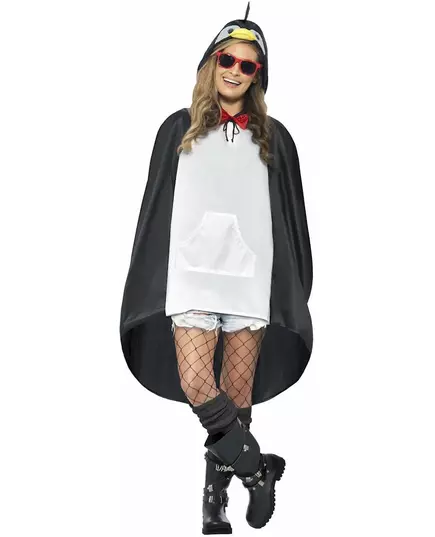 Poncho pinguïn voor volwassenen