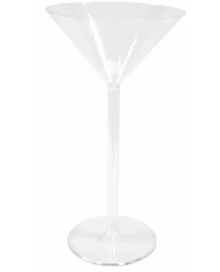 Vase sur pied en plastique en forme de maxi verre à martini, 46 cm