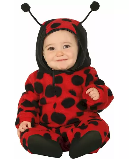 Déguisement combinaison avec capuche coccinelle bébé, Taille: 18–24 mois (89–93cm)