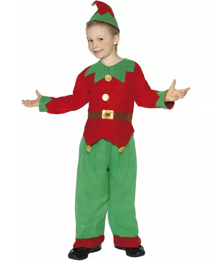 Déguisement elfe garçon Noël, Taille: 7–9 ans (130/143 cm)