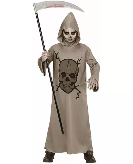 Déguisement faucheuse squelette enfant Halloween, Taille: 8–10 ans (140 cm)