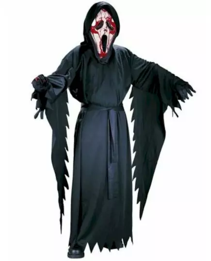 Bloederige Ghost Face vermomming - Scream™, Maat: 12–14 jaar (139–152 cm)