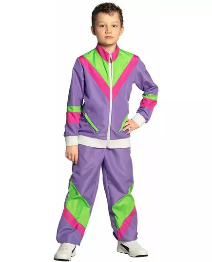 Retro trainingspak voor kinderen, Maat: 4–6 jaar (104–116 cm)