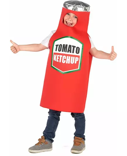 Ketchup kostuum voor kinderen, Maat: 5–6 jaar (S)