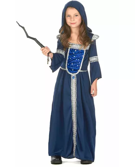 Déguisement magicienne bleu nuit fille