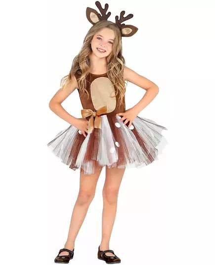 Kleine rendier tutu kostuum voor meisjes, Maat: 3–4 jaar (110 cm)