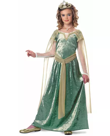 Déguisement reine Guenièvre luxe fille, Taille: 10–12 ans (148 cm)