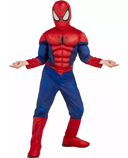 Déguisement Spiderman™ musclé luxe enfant, Taille: 7–8 ans (122 à 128 cm)