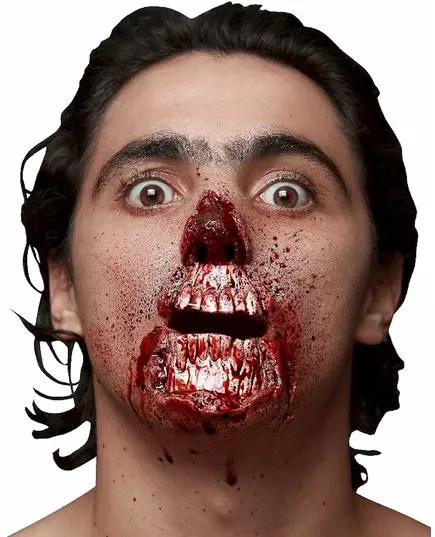 Fausse blessure bouche arrachée adulte Halloween
