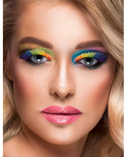 Faux cils courts multicolores adulte