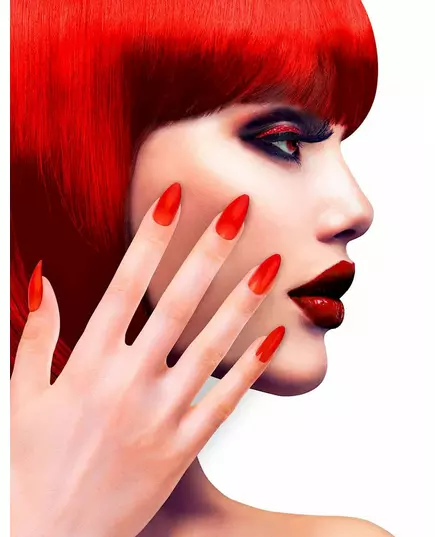 Faux ongles rouges adhésifs adulte
