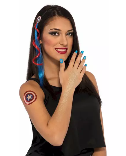 Kit accessoires et maquillage Captain America™ femme