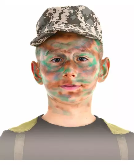Kit maquillage militaire avec pinceau et éponge enfant