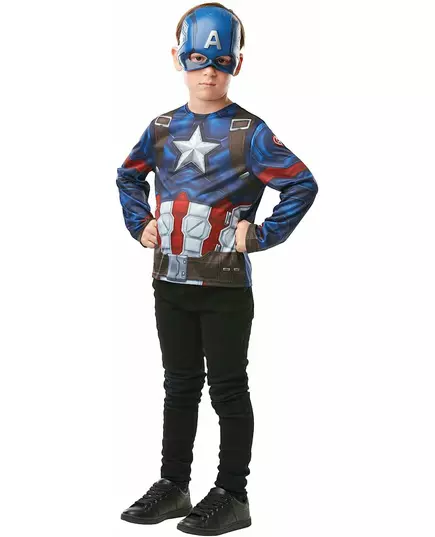 Captain America™ top en maskerset voor kinderen