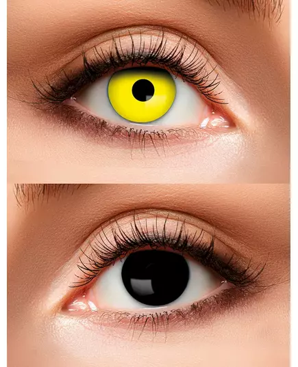 Lentilles duo jaune et noir adulte