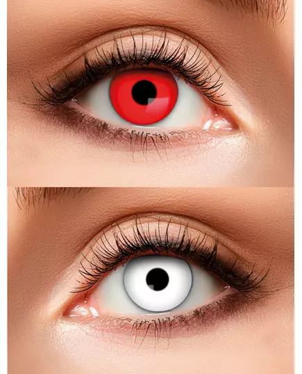 lentilles duo rouge et noir pour adultes
