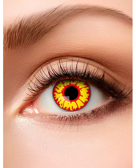 Gele en rode contactlenzen voor volwassenen