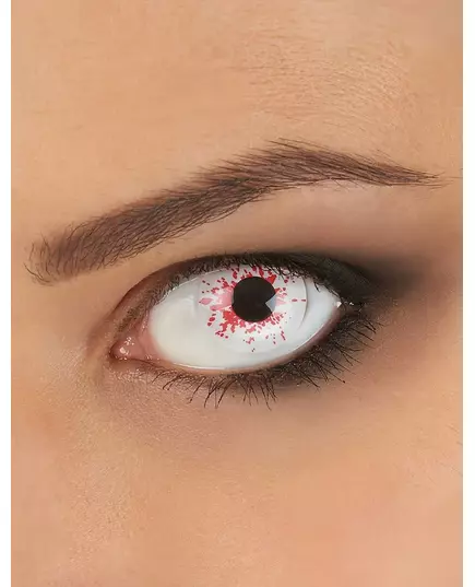 Lentilles fantaisie oeil ensanglanté 1 an adulte Halloween