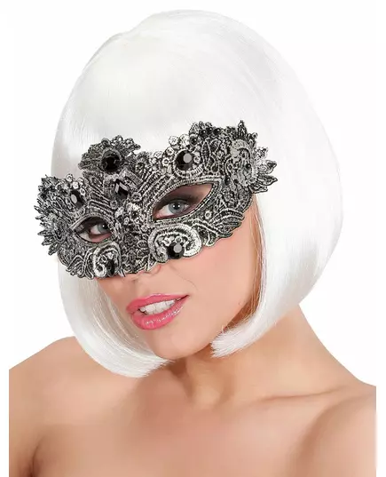 Loup antique argent avec pierres adulte