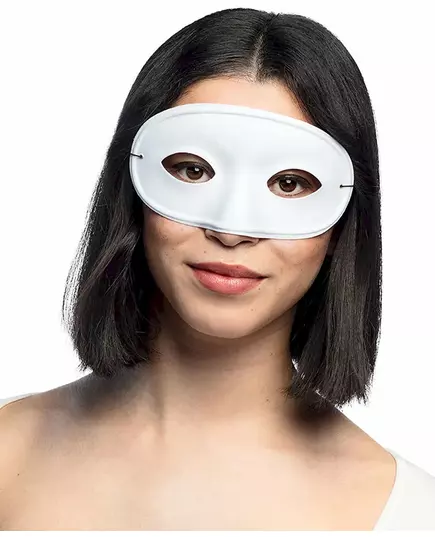 Wit venetiaans plastic oogmasker voor volwassenen