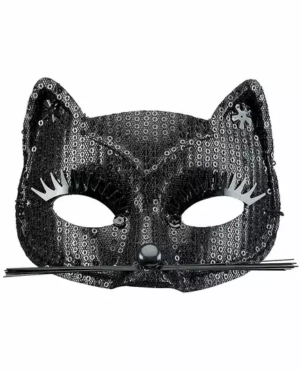 Zwart poesje masker voor volwassenen
