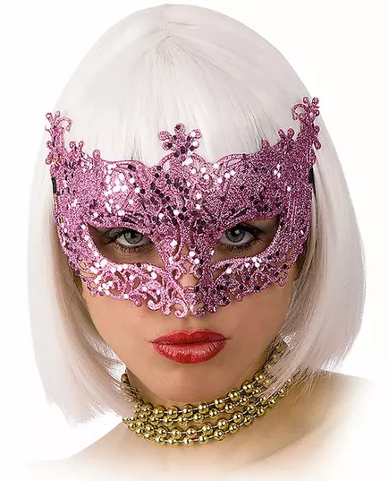 Loup vénitien rose brillant adulte