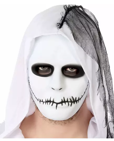 Masque blanc bouche cousue adulte