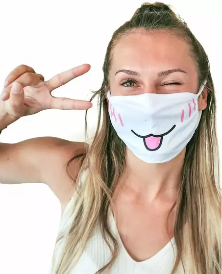 Mondmasker met kattenprint voor volwassenen