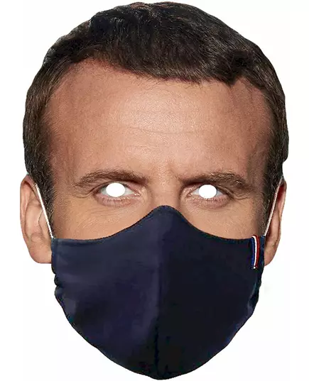Masque en carton président portant un masque