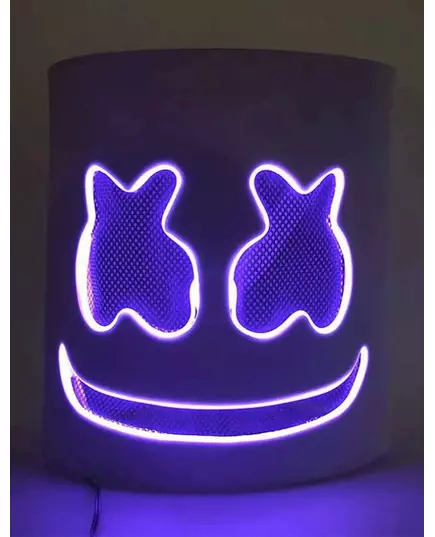 Paars marshmallow LED masker voor volwassenen