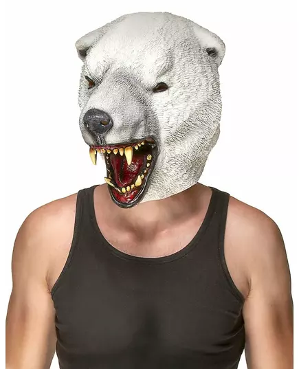 Masque latex ours polaire adulte