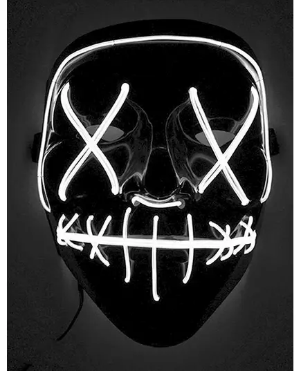 Lichtgevend wit licht led masker voor volwassenen