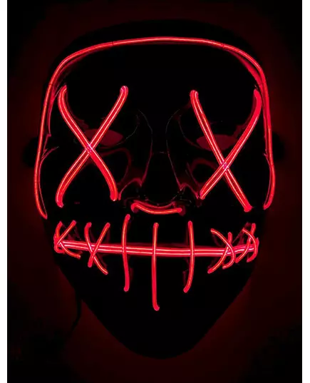 Masque led lumineux rouge adulte