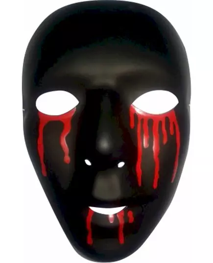 Zwart masker met bloederige tranen voor mannen