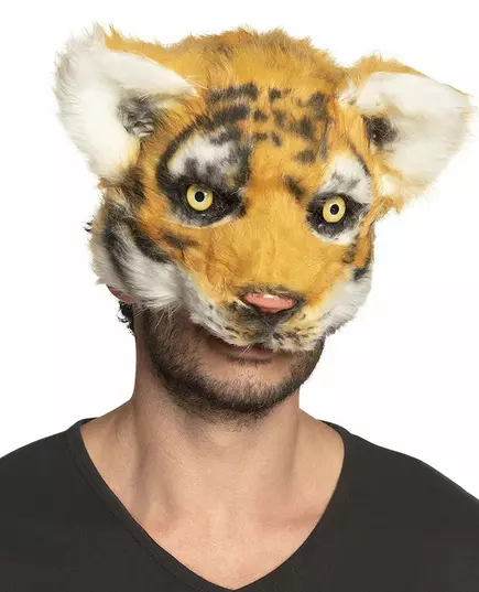 Masque tigre peluche adulte