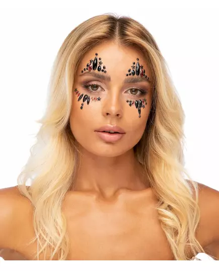Strass adhésifs pour visage arlequine du mal