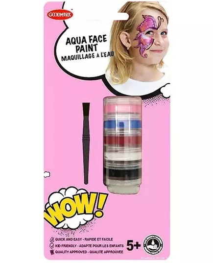 Make-up-toren op waterbasis voor meisjes met kwastje en sponsje