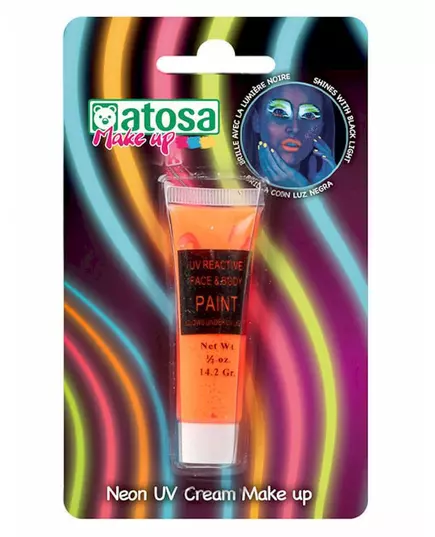 Neon oranje UV make-up tube