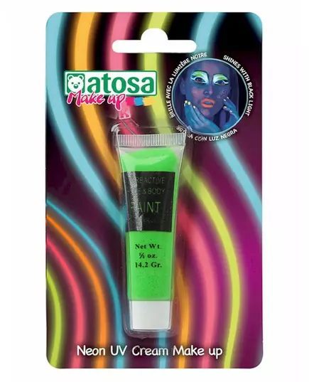 Tube de maquillage néon vert UV