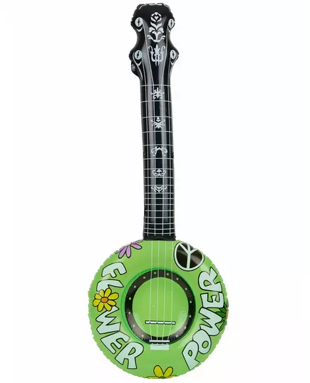 Banjo gonflable hippie orange, Couleur: Vert