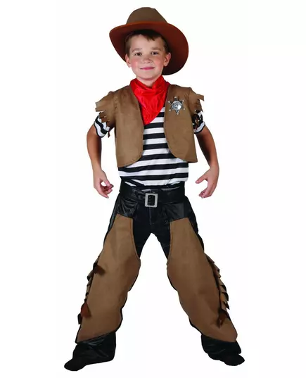 Déguisement cowboy garçon marron, Taille: 10–12 ans (130–140 cm)