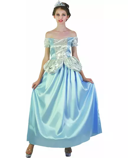 Blauw prinsessen kostuum voor dames, Maat: Small
