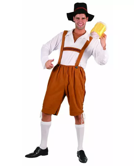 Déguisement bavarois jaune homme, Taille: Large