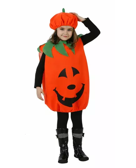 Déguisement citrouille enfant Halloween, Taille: 5–6 ans (115/130 cm)