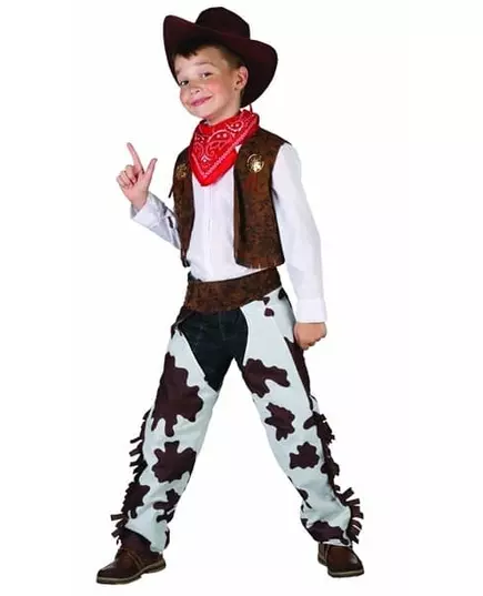 Luxe cowboykostuum voor jongens Verkleedkleren, Maat: 13–14 jaar (140–152 cm)